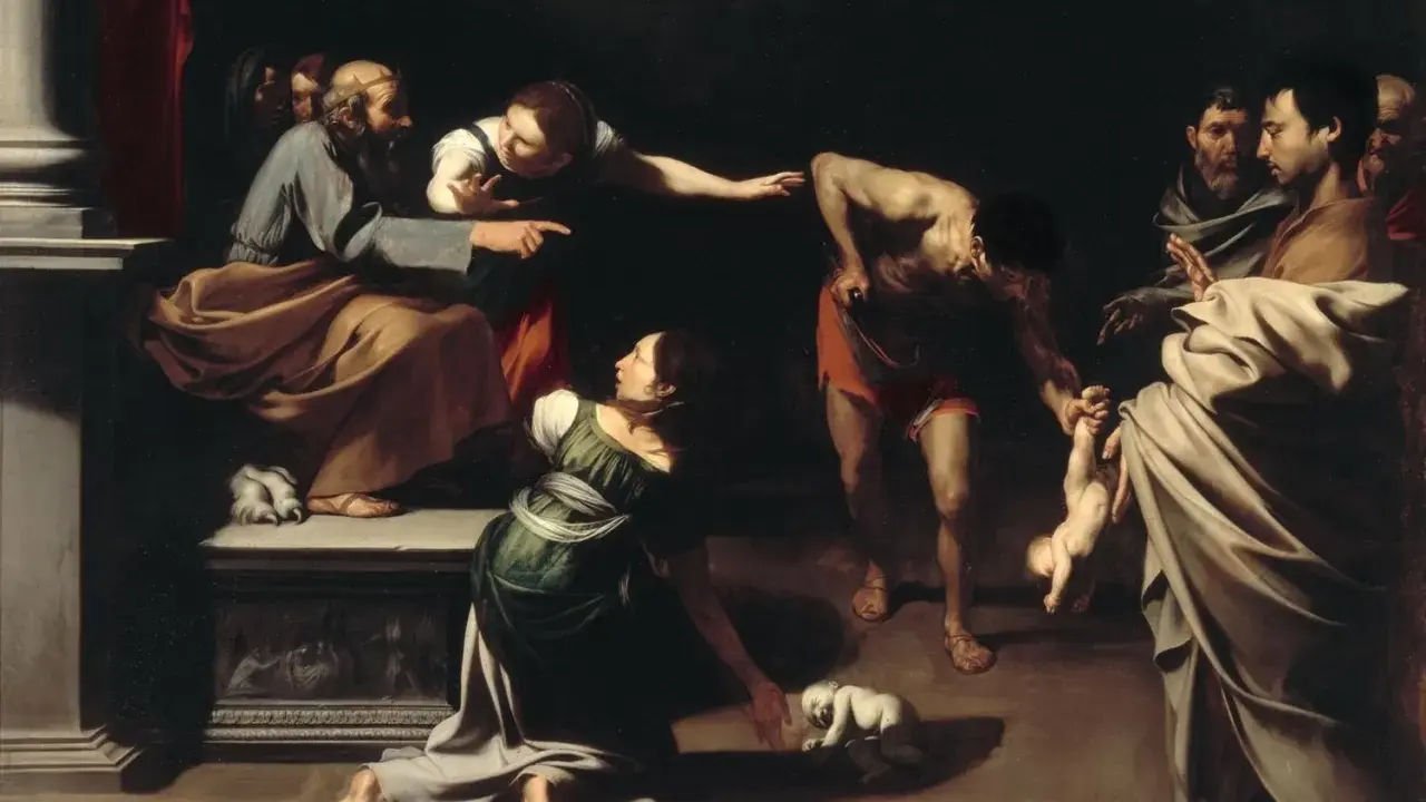 El Juicio de Salomón, obra de José de Ribera, muestra la sabiduría del rey al decidir la maternidad de un bebé.
