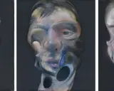 Retrato distorsionado de un rostro, obra del pintor Francis Bacon.