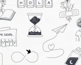 Ideas de dibujos aesthetic: libro abierto, reloj de arena, avión de papel, corazón, botella con luna, y más.