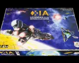 Caja del juego de mesa "XIA: Leyendas de un Sistema a la Deriva", con naves espaciales y planetas.