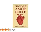 Portada de libro "Cuando el amor duele" con un corazón rojo y el título, evocando poemas de desamor.