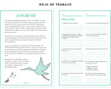 Hoja de trabajo con la fábula "La mejor voz", ideal para lectura para niños de 8 a 10 años, con preguntas de comprensión.
