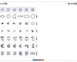 Tabla para crear peces con dados. Incluye opciones de cuerpo, ojos, boca, aletas, cola y escamas. Ideal para juegos de dibujar para niños.