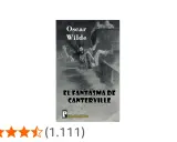 Ilustración de la portada de "El fantasma de Canterville" de Oscar Wilde, con un fantasma cayendo por unas escaleras.