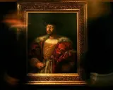 Retrato de un hombre con atuendo lujoso, obra de uno de los **best painters of all time**.