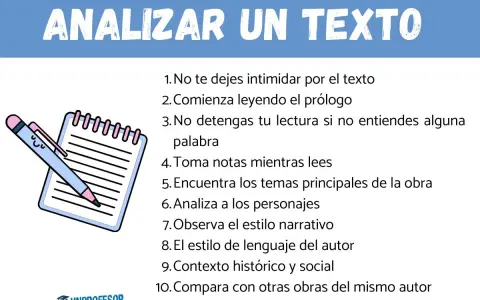 Guía para analizar un texto literario ejemplo: pasos para comprender y desglosar una obra, con un lápiz y cuaderno.
