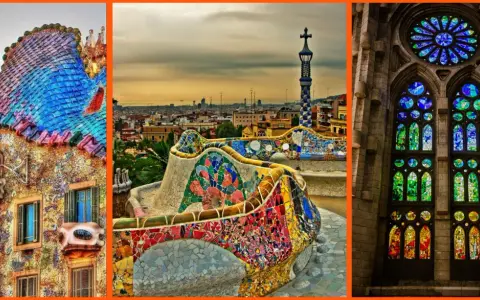 Mosaicos vibrantes y arquitectura orgánica, el estilo art nouveau de Gaudí cobra vida en estas icónicas obras de Barcelona.