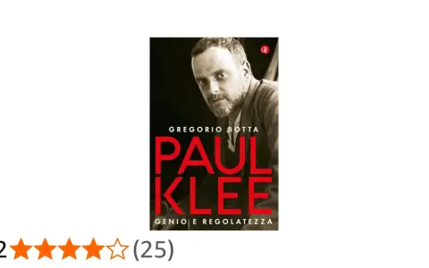 Portada de libro "Paul Klee: Genio e Regolatezza" de Gregorio Botta, con retrato del artista.