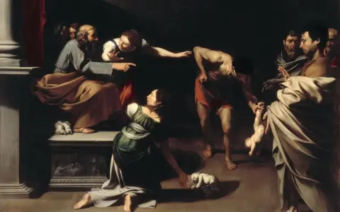 El Juicio de Salomón, obra de José de Ribera, muestra la sabiduría del rey al decidir la maternidad de un bebé.
