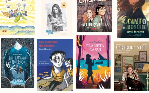 Colección de portadas de libros, incluyendo "Las Hermanas Invierno" y "El Canto del Bosque", ideales como libros para 13 años.