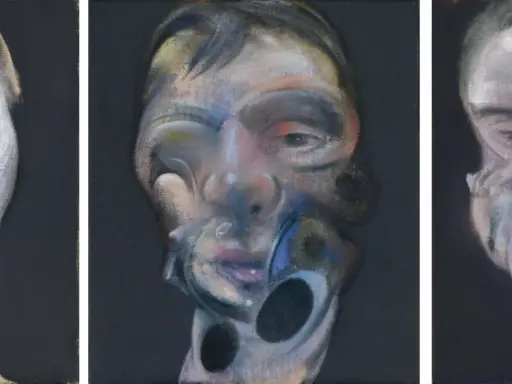Retrato distorsionado de un rostro, obra del pintor Francis Bacon.