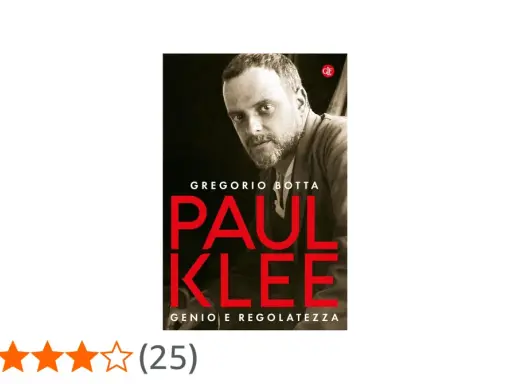 Portada de libro "Paul Klee: Genio e Regolatezza" de Gregorio Botta, con retrato del artista.
