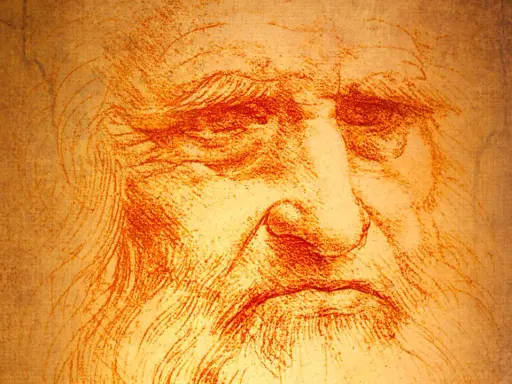 Un boceto en sanguina de Leonardo da Vinci, revelando datos curiosos de su genio.