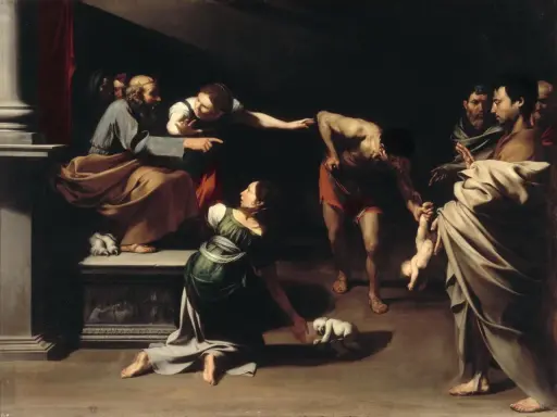 El Juicio de Salomón, obra de José de Ribera, muestra la sabiduría del rey al decidir la maternidad de un bebé.