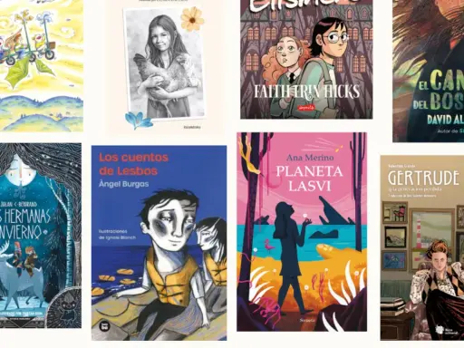 Colección de portadas de libros, incluyendo "Las Hermanas Invierno" y "El Canto del Bosque", ideales como libros para 13 años.